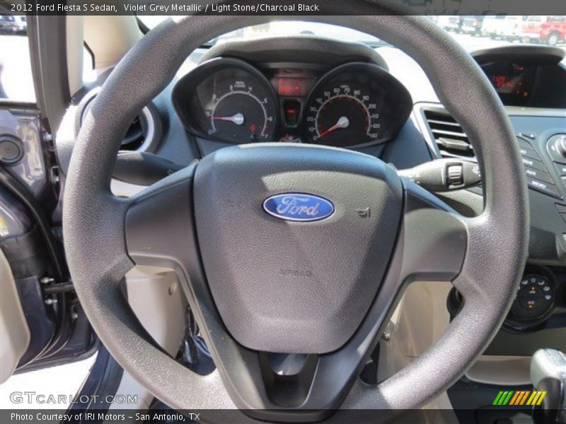 Violet Grey Metallic / Light Stone/Charcoal Black 2012 Ford Fiesta S Sedan