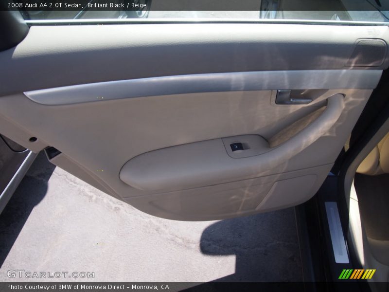 Brilliant Black / Beige 2008 Audi A4 2.0T Sedan