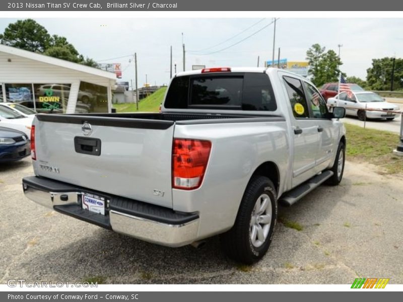 Brilliant Silver / Charcoal 2013 Nissan Titan SV Crew Cab
