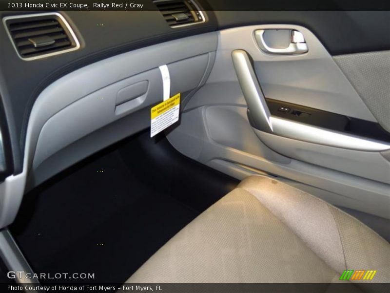 Rallye Red / Gray 2013 Honda Civic EX Coupe