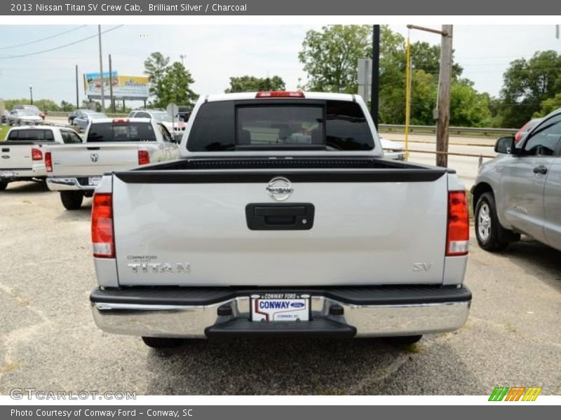Brilliant Silver / Charcoal 2013 Nissan Titan SV Crew Cab