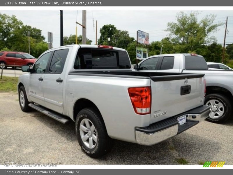 Brilliant Silver / Charcoal 2013 Nissan Titan SV Crew Cab