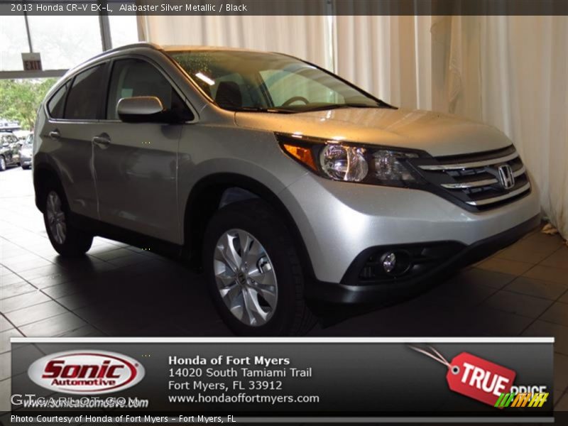 Alabaster Silver Metallic / Black 2013 Honda CR-V EX-L