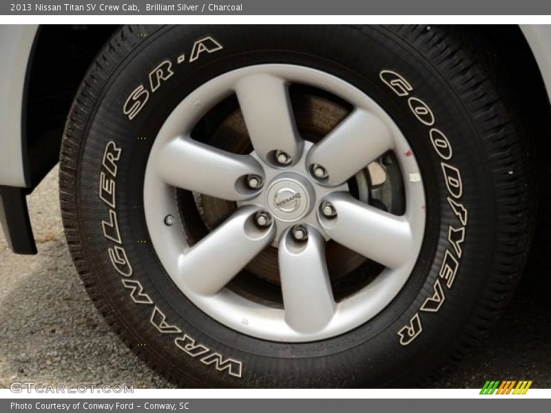 Brilliant Silver / Charcoal 2013 Nissan Titan SV Crew Cab
