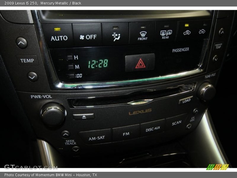 Mercury Metallic / Black 2009 Lexus IS 250