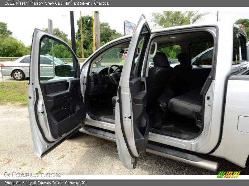 Brilliant Silver / Charcoal 2013 Nissan Titan SV Crew Cab