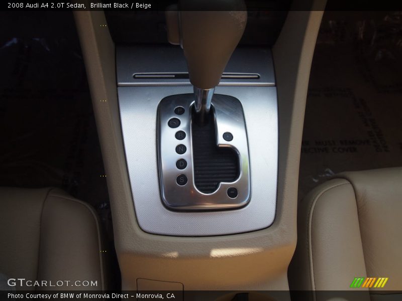 Brilliant Black / Beige 2008 Audi A4 2.0T Sedan