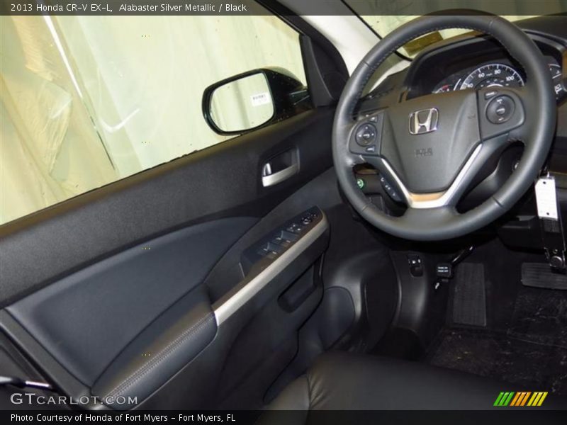 Alabaster Silver Metallic / Black 2013 Honda CR-V EX-L