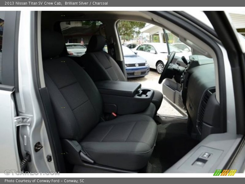 Brilliant Silver / Charcoal 2013 Nissan Titan SV Crew Cab