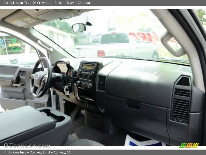 Brilliant Silver / Charcoal 2013 Nissan Titan SV Crew Cab