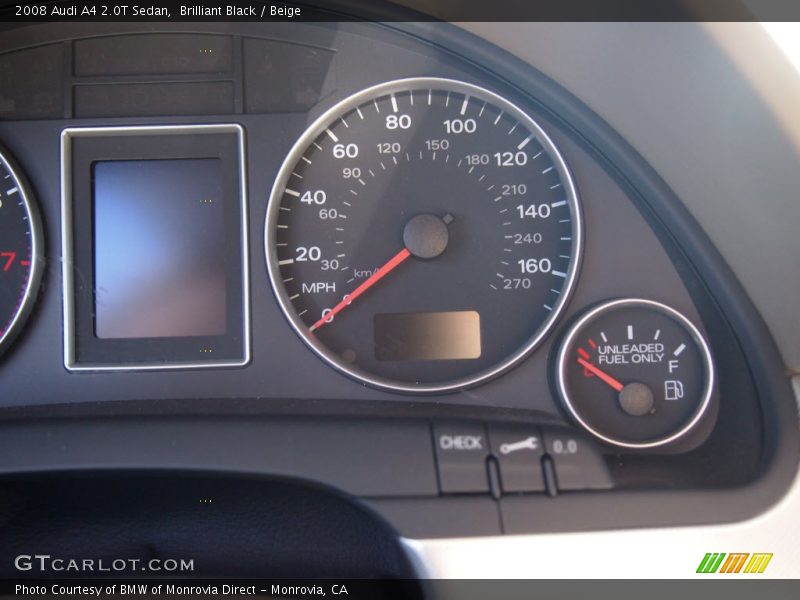 Brilliant Black / Beige 2008 Audi A4 2.0T Sedan