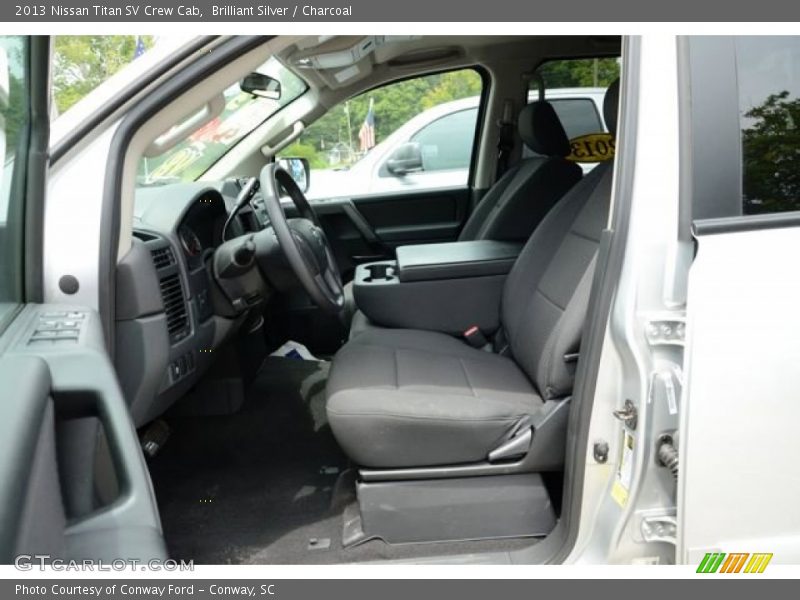 Brilliant Silver / Charcoal 2013 Nissan Titan SV Crew Cab