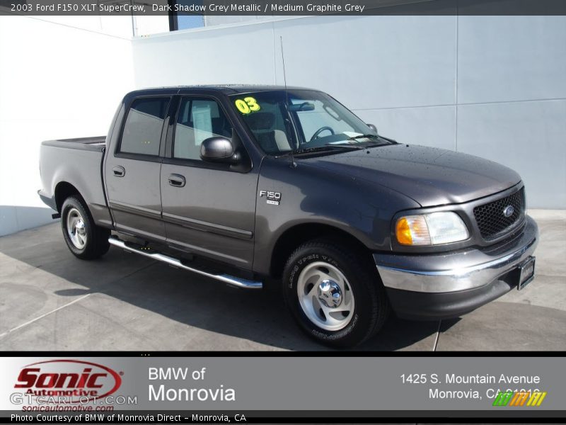 Dark Shadow Grey Metallic / Medium Graphite Grey 2003 Ford F150 XLT SuperCrew