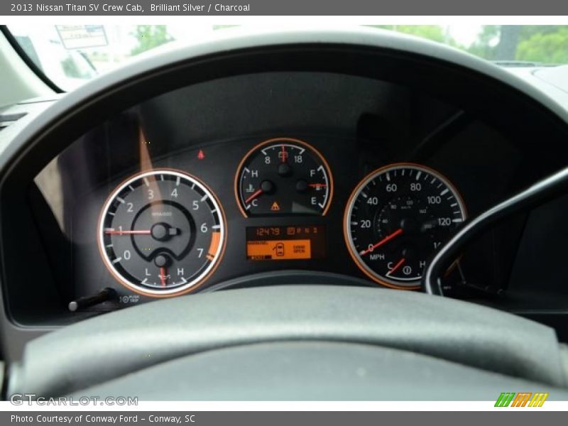 Brilliant Silver / Charcoal 2013 Nissan Titan SV Crew Cab