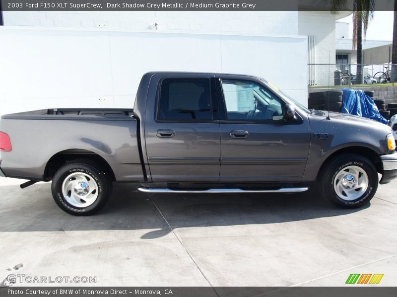 Dark Shadow Grey Metallic / Medium Graphite Grey 2003 Ford F150 XLT SuperCrew
