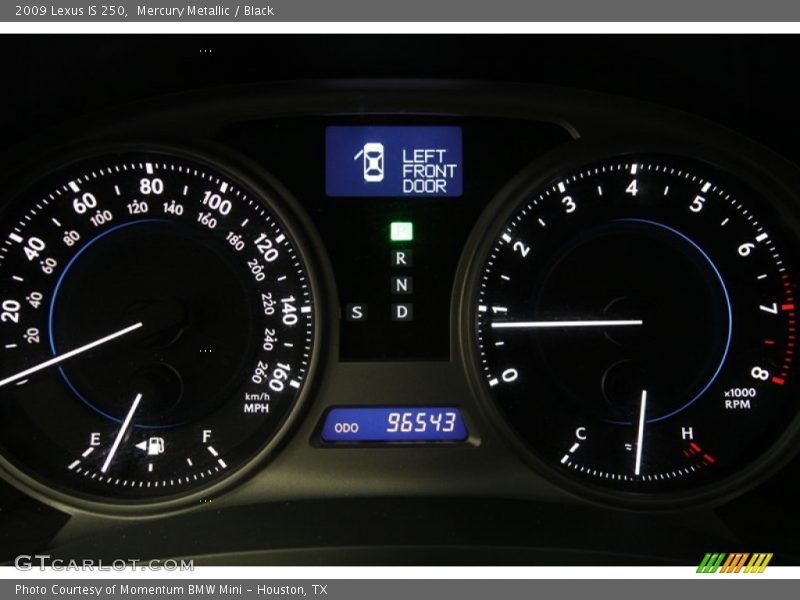 Mercury Metallic / Black 2009 Lexus IS 250