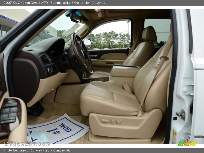 Summit White / Cocoa/Light Cashmere 2007 GMC Yukon Denali AWD