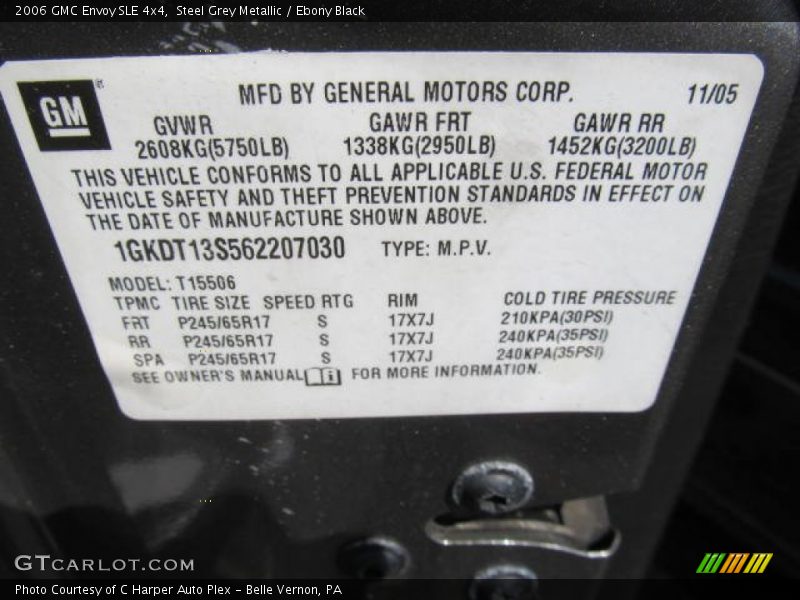 Steel Grey Metallic / Ebony Black 2006 GMC Envoy SLE 4x4