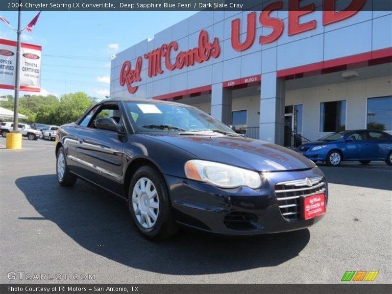 Deep Sapphire Blue Pearl / Dark Slate Gray 2004 Chrysler Sebring LX Convertible