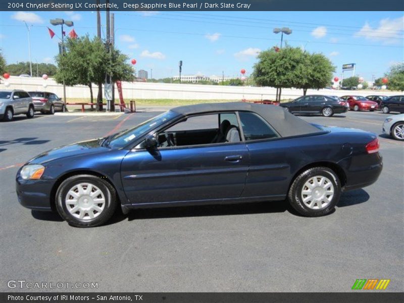 Deep Sapphire Blue Pearl / Dark Slate Gray 2004 Chrysler Sebring LX Convertible