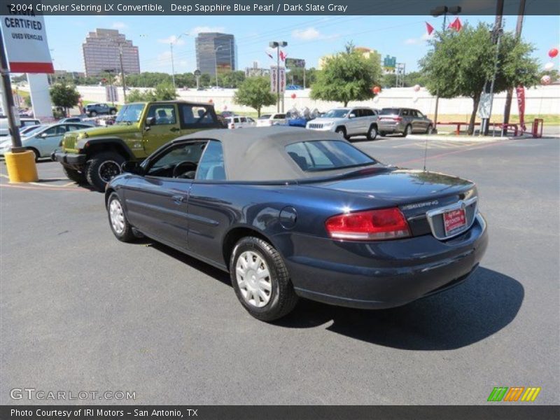 Deep Sapphire Blue Pearl / Dark Slate Gray 2004 Chrysler Sebring LX Convertible