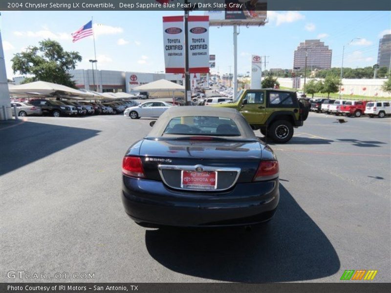 Deep Sapphire Blue Pearl / Dark Slate Gray 2004 Chrysler Sebring LX Convertible