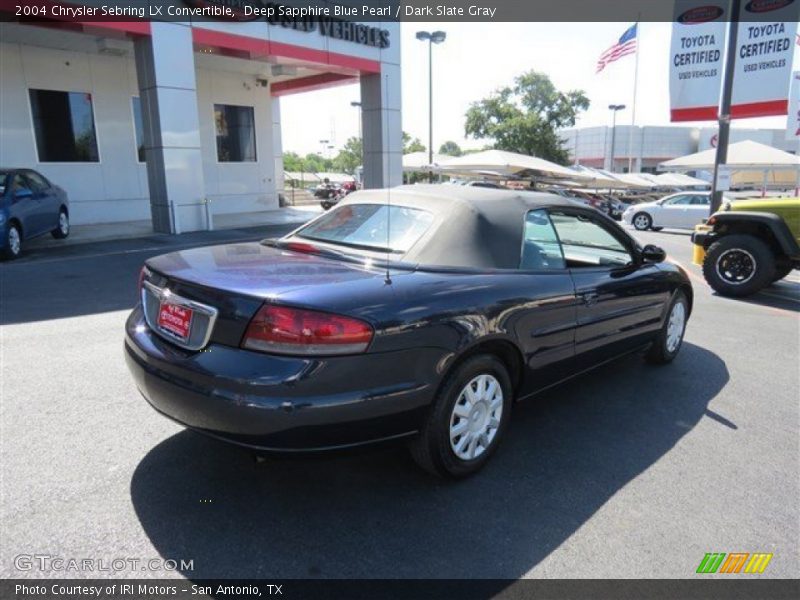 Deep Sapphire Blue Pearl / Dark Slate Gray 2004 Chrysler Sebring LX Convertible