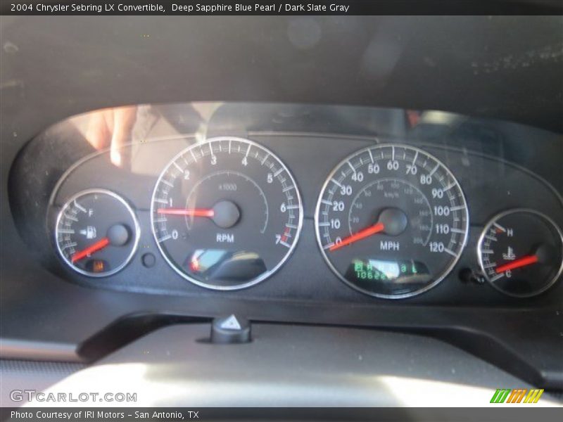 Deep Sapphire Blue Pearl / Dark Slate Gray 2004 Chrysler Sebring LX Convertible