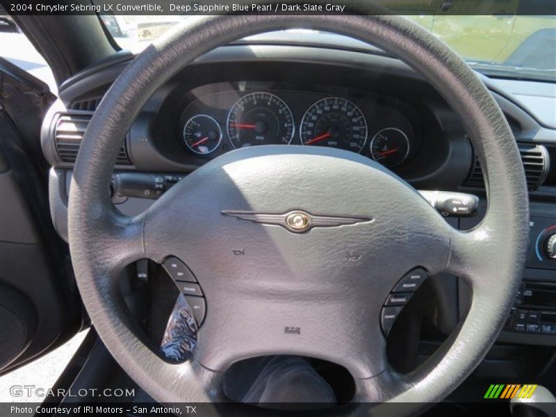 Deep Sapphire Blue Pearl / Dark Slate Gray 2004 Chrysler Sebring LX Convertible
