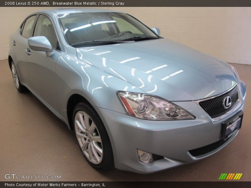 Breakwater Blue Metallic / Sterling Gray 2008 Lexus IS 250 AWD