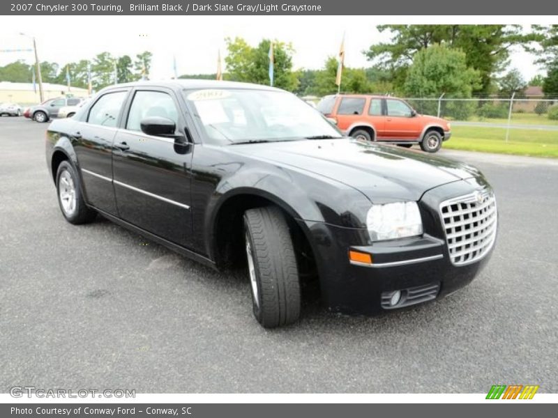 Brilliant Black / Dark Slate Gray/Light Graystone 2007 Chrysler 300 Touring