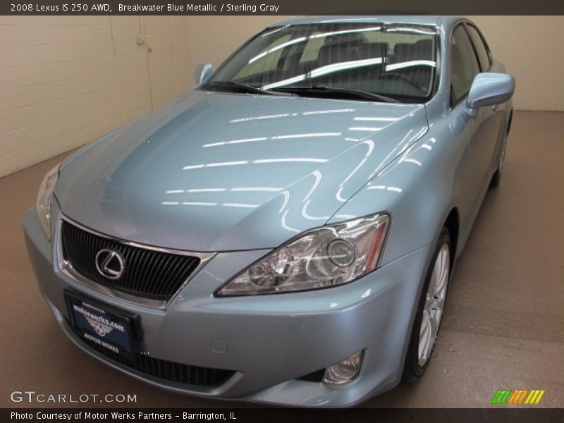 Breakwater Blue Metallic / Sterling Gray 2008 Lexus IS 250 AWD