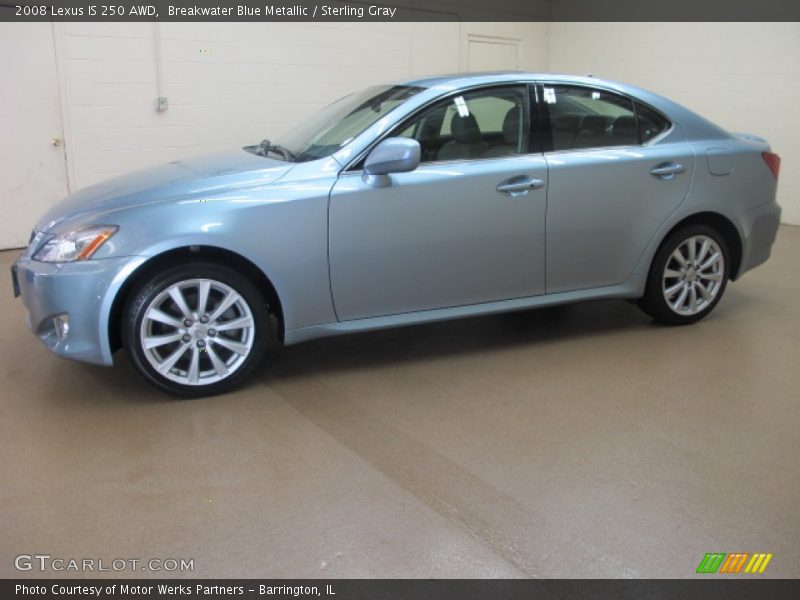 Breakwater Blue Metallic / Sterling Gray 2008 Lexus IS 250 AWD