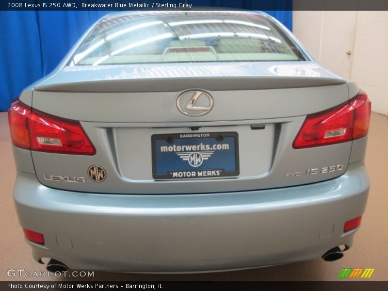 Breakwater Blue Metallic / Sterling Gray 2008 Lexus IS 250 AWD