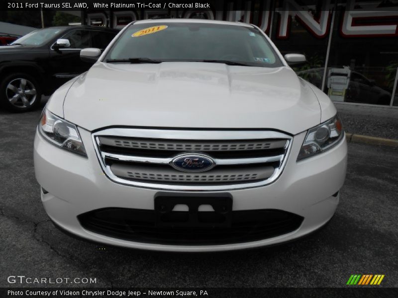 White Platinum Tri-Coat / Charcoal Black 2011 Ford Taurus SEL AWD