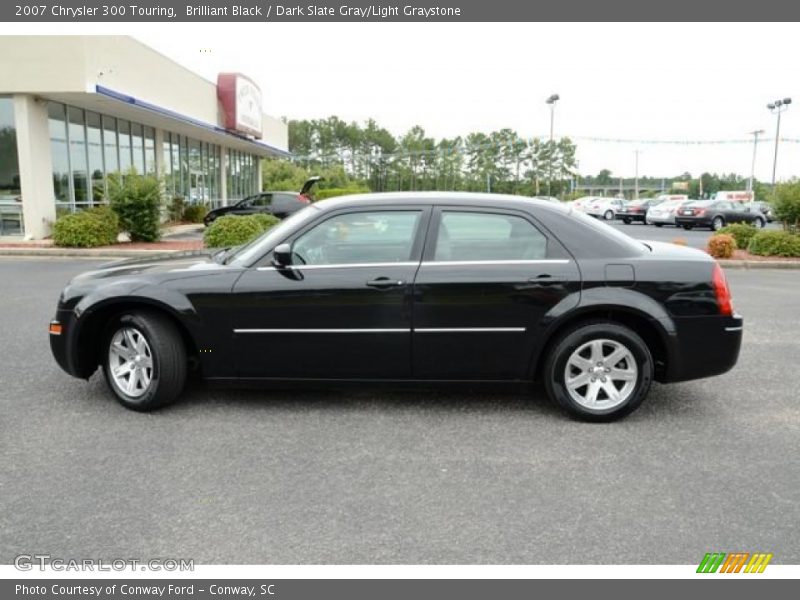 Brilliant Black / Dark Slate Gray/Light Graystone 2007 Chrysler 300 Touring
