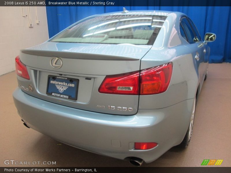 Breakwater Blue Metallic / Sterling Gray 2008 Lexus IS 250 AWD