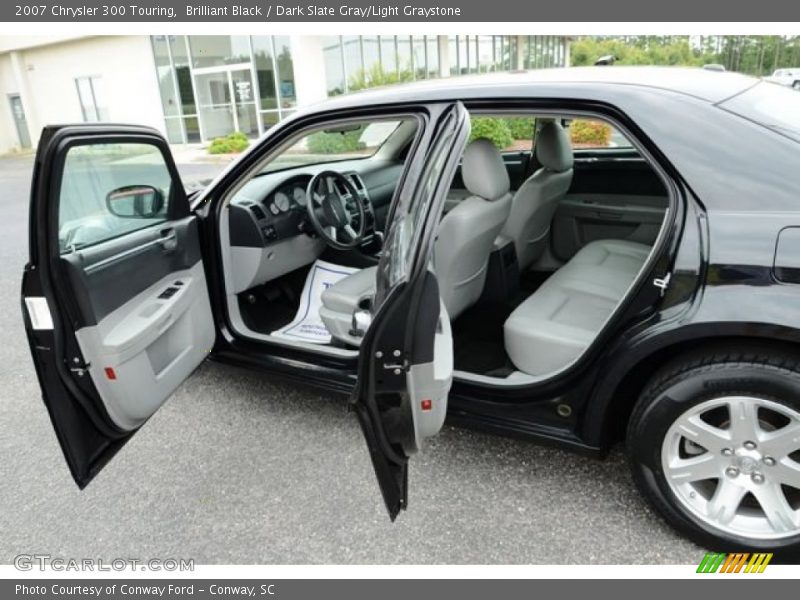 Brilliant Black / Dark Slate Gray/Light Graystone 2007 Chrysler 300 Touring