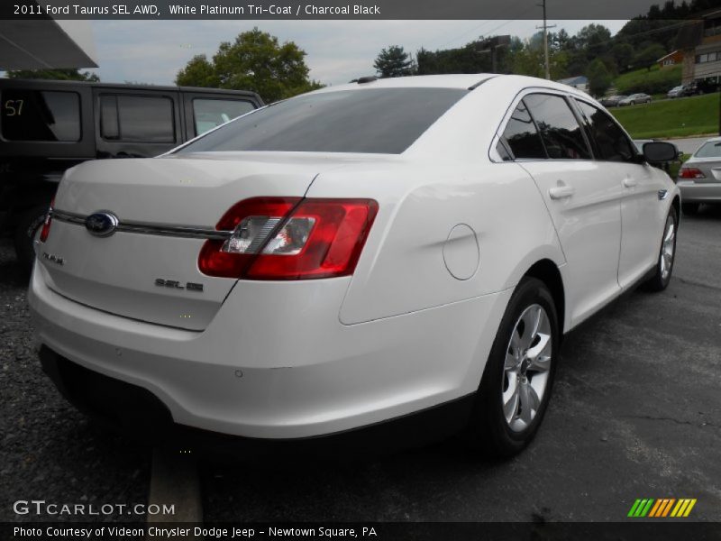 White Platinum Tri-Coat / Charcoal Black 2011 Ford Taurus SEL AWD