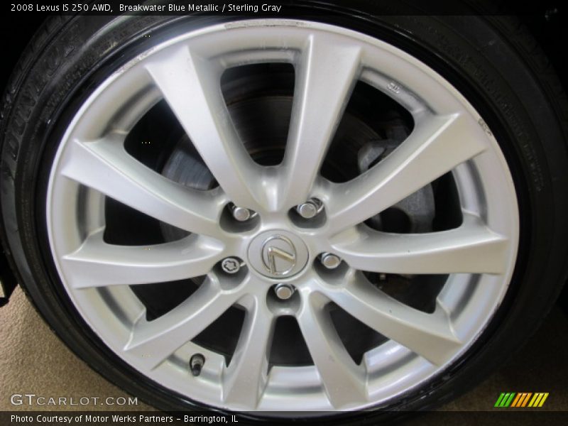 Breakwater Blue Metallic / Sterling Gray 2008 Lexus IS 250 AWD