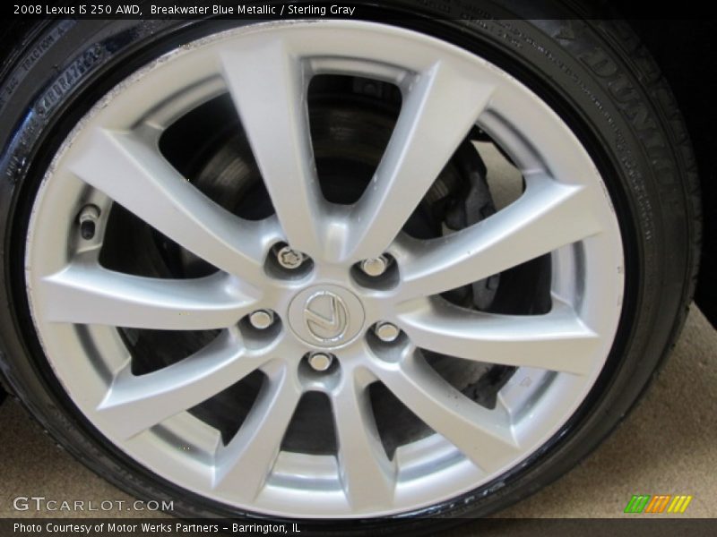 Breakwater Blue Metallic / Sterling Gray 2008 Lexus IS 250 AWD