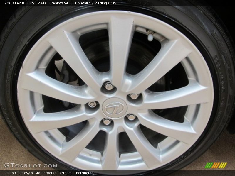 Breakwater Blue Metallic / Sterling Gray 2008 Lexus IS 250 AWD
