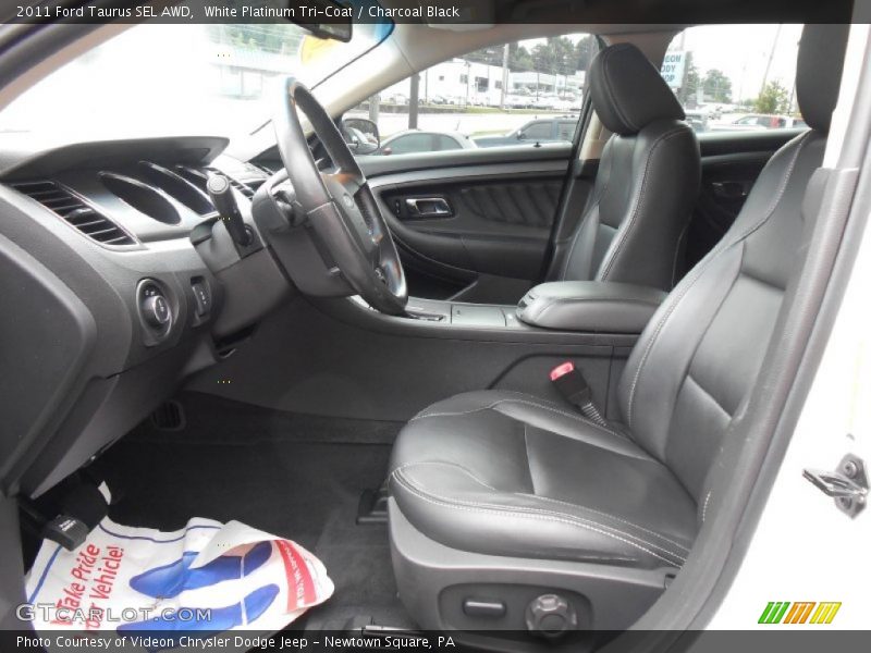 White Platinum Tri-Coat / Charcoal Black 2011 Ford Taurus SEL AWD