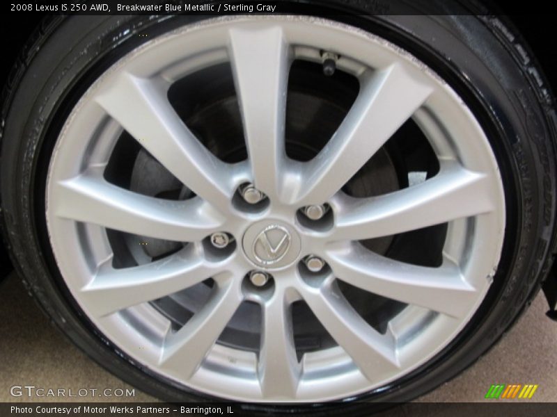 Breakwater Blue Metallic / Sterling Gray 2008 Lexus IS 250 AWD