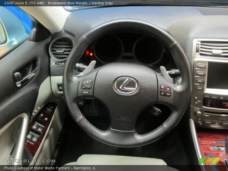 Breakwater Blue Metallic / Sterling Gray 2008 Lexus IS 250 AWD