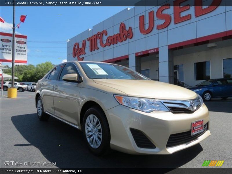 Sandy Beach Metallic / Black/Ash 2012 Toyota Camry SE