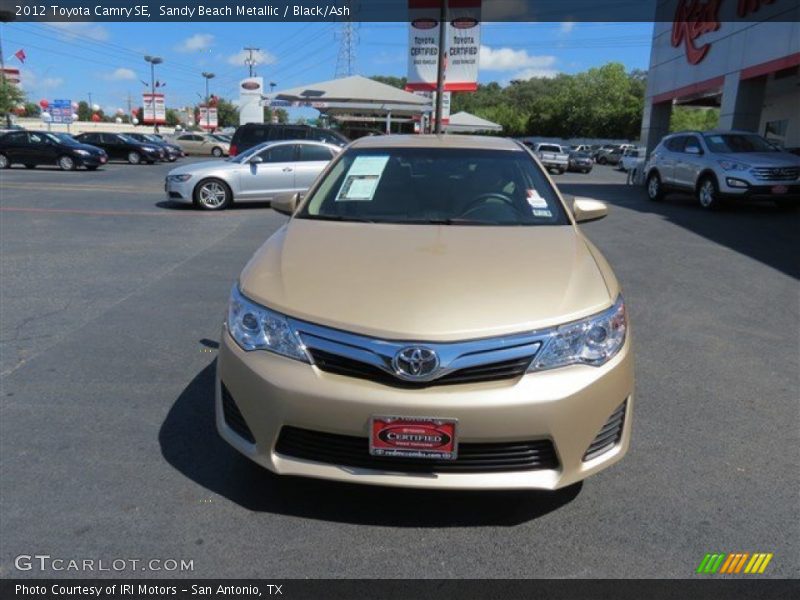 Sandy Beach Metallic / Black/Ash 2012 Toyota Camry SE