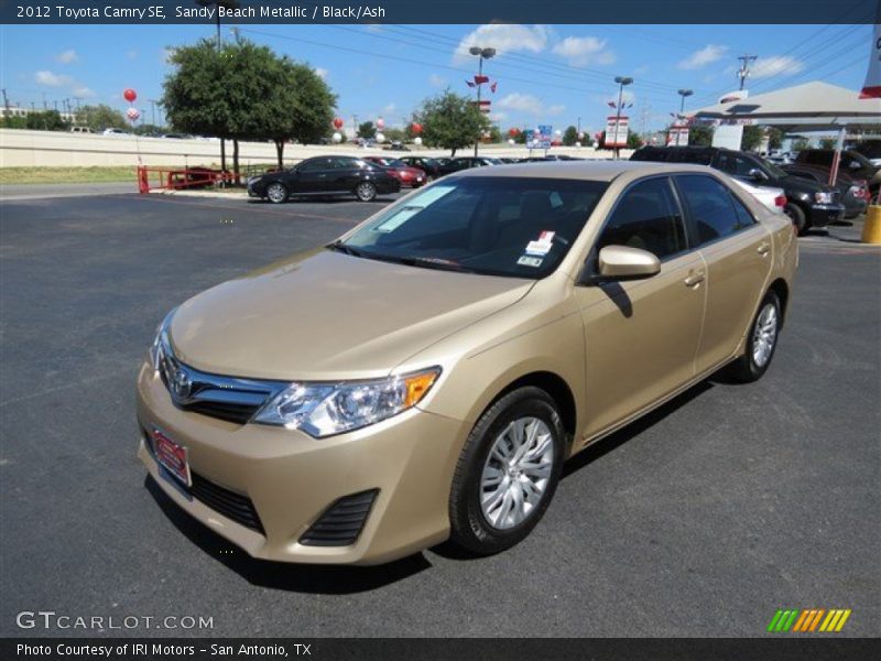 Sandy Beach Metallic / Black/Ash 2012 Toyota Camry SE
