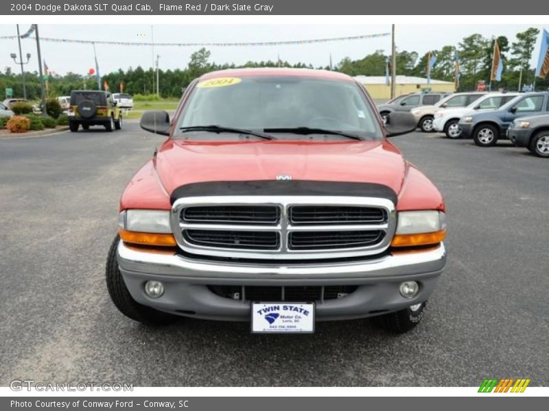 Flame Red / Dark Slate Gray 2004 Dodge Dakota SLT Quad Cab