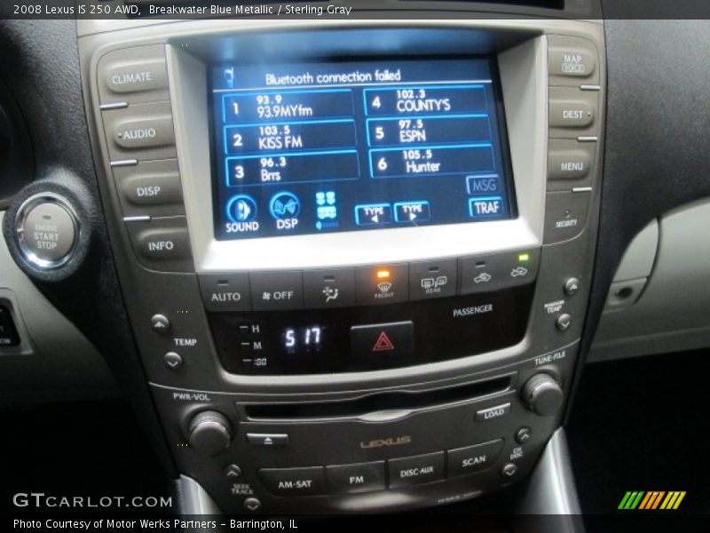 Breakwater Blue Metallic / Sterling Gray 2008 Lexus IS 250 AWD